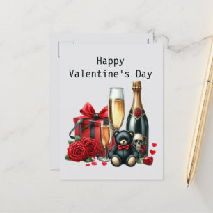 Cooler gotischer Glückstag Valentinstag Feiertagspostkarte