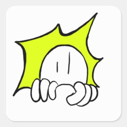 Cooler Graffiti-Aufkleber Quadratischer Aufkleber (Vorderseite)