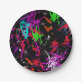 Cooler Graffiti-Papierplatte Pappteller (Vorderseite)