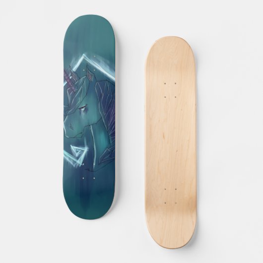 Cooler Graffiti Unicorn Skateboard (Vorderseite)