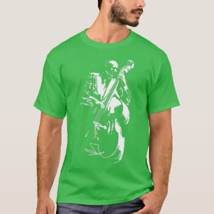Cooler Grafik Jazz Liebhaber Upright Bass Player D T-Shirt