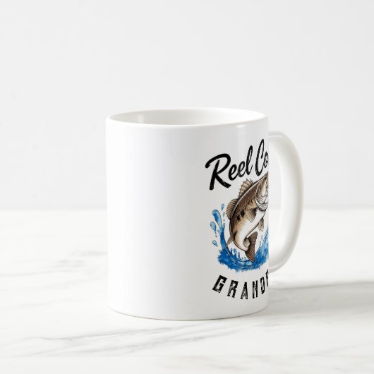 Cooler Grandpa-Bass-Angeln Kaffeetasse (VorderseiteRechts)