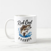 Cooler Grandpa-Bass-Angeln Kaffeetasse (Links)