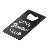 Cooler Grandpas-Club I Geldbeutel Flaschenöffner (Rückseite Schrägansicht)