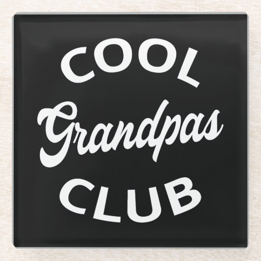 Cooler Grandpas-Club I Glasuntersetzer (Vorderseite)
