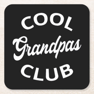 Cooler Grandpas-Club I Rechteckiger Pappuntersetzer