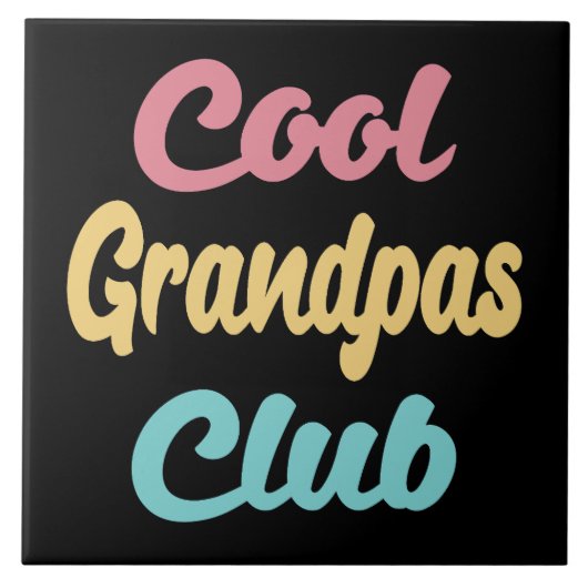 Cooler Grandpas-Club II Fliese (Vorderseite)