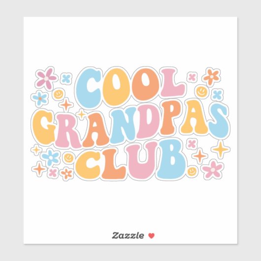 Cooler Grandpas-Club III Aufkleber (Blatt)