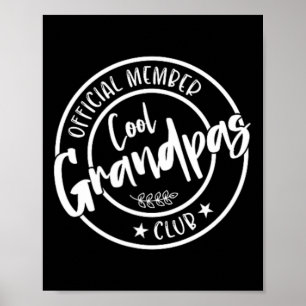 Cooler Grandpas Club Offizielles Mitglied Vintag f Poster