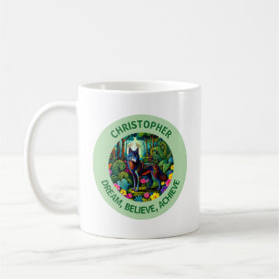 Cooler grauer Wolf Feen Tier Kaffeetasse