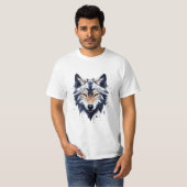 Cooler Grauwolf T-Shirt (Vorne ganz)