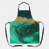 Cooler Green Marble Gold Glitzer Schürze (Vorderseite)