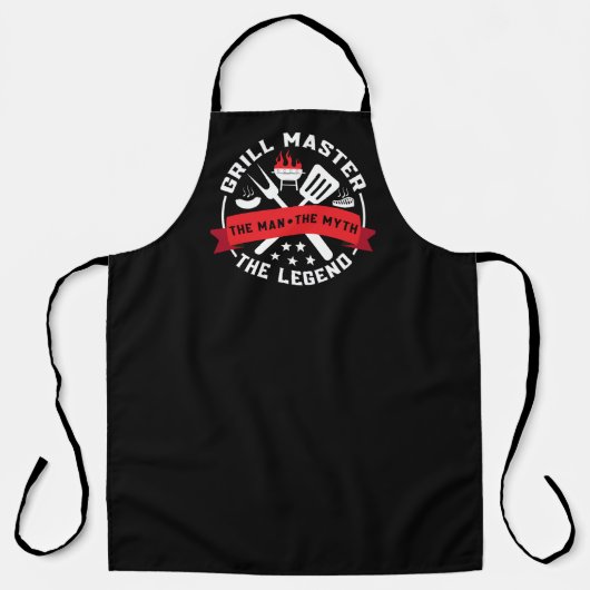 Cooler Grillmeister Mann Mythos Legende  Schürze (Vorderseite)