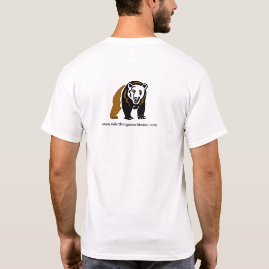 Cooler GRIZZLY BEAR - Gefährdete Tiergrafik - T-Shirt (Rückseite)