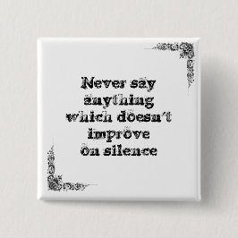 Cooler großer einfacher Klugheitsphilosophie Button