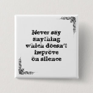 Cooler großer einfacher Klugheitsphilosophie Button