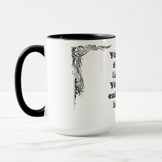 Cooler großer einfacher Klugheitsphilosophie Tasse (Links)