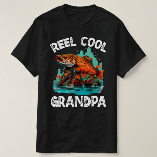 Cooler Großvater Menne Funny Fishing T-Shirt (Design vorne)