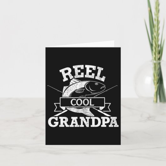Cooler Großvater Tag der Fischer Geburtstag Christ Karte (Vorderseite)
