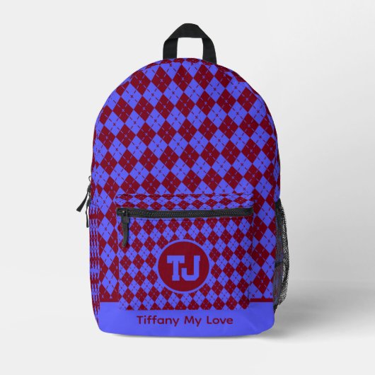 Cooler Grundschullehrer Mit Monogramm Personalisie Bedruckter Rucksack (Vorderseite)