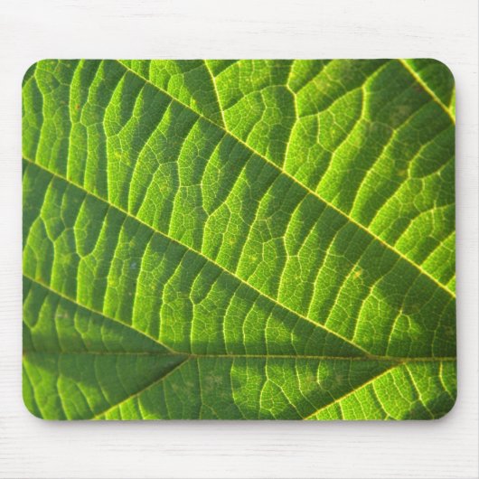 Cooler grüner Blattdruck Mousepad (Vorne)