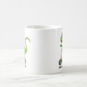Cooler grüner Dinosaurier Kaffeetasse (Mittel)