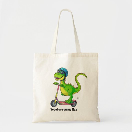 Cooler grüner Dinosaurier Tragetasche (Vorne)