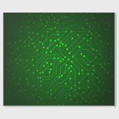 Cooler grüner Leiterplatte-Entwurf Geschenkpapier (Flach)