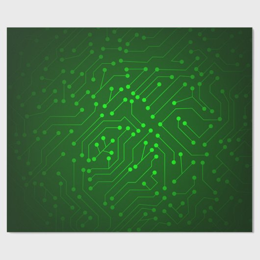 Cooler grüner Leiterplatte-Entwurf Geschenkpapier (Flach)