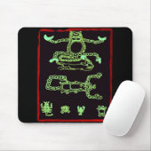 Cooler grüner Mayaentwurf Mousepad (Mit Mouse)