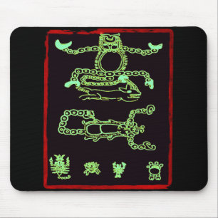 Cooler grüner Mayaentwurf Mousepad