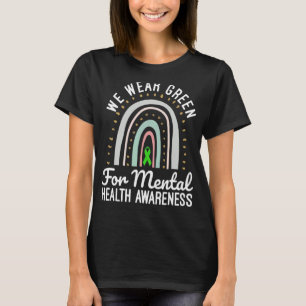 Cooler grüner Mental Health Awareness Month Rainbo T-Shirt