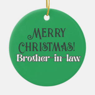 Cooler Grüner Text frohe Weihnachtsbruder im Geset Keramik Ornament