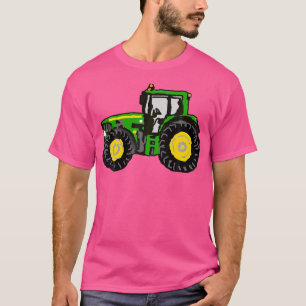 Cooler, grüner und gelber Traktor für Bauer T-Shirt