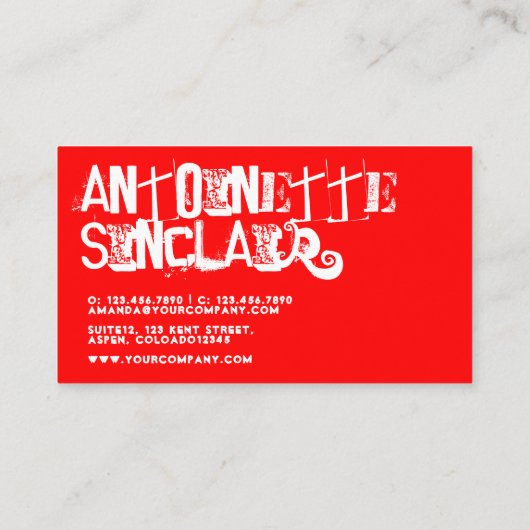 Cooler Grunge Antiquitätenhändler Visitenkarte (Rückseite)