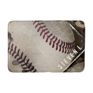 Cooler Grunge-Baseball personalisiert Badematte
