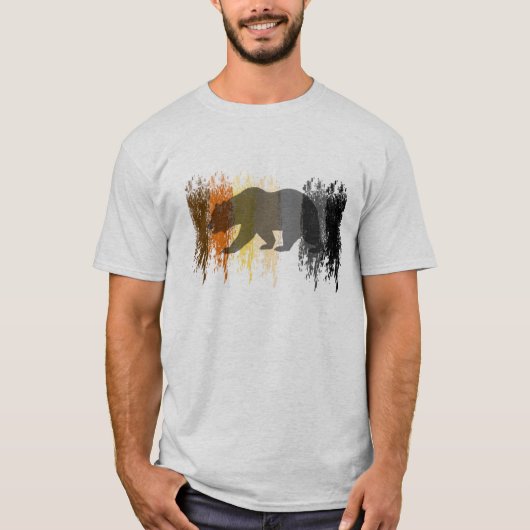 Cooler Grunge Bear Shadow Gay Bear Prix T-Shirt (Vorderseite)
