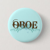 Cooler Grunge Oboe Knopf Button (Vorderseite)