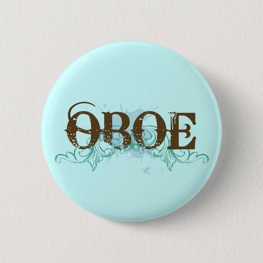 Cooler Grunge Oboe Knopf Button (Vorderseite)