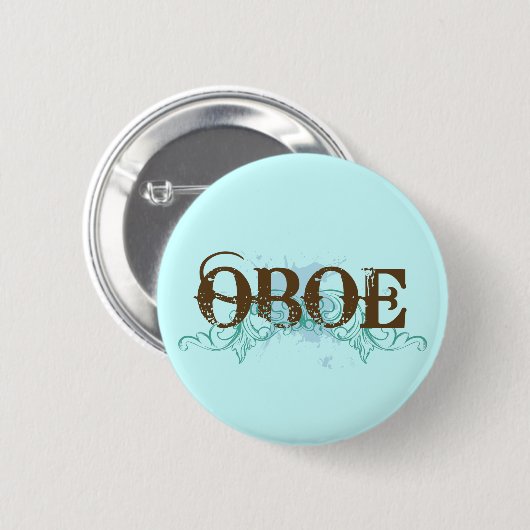 Cooler Grunge Oboe Knopf Button (Vorne & Hinten)