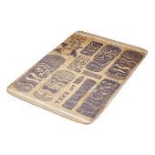 Cooler Grunge Vintages Tiki Set Badematte (Schrägansicht)