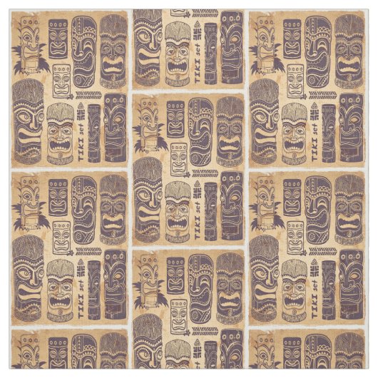 Cooler Grunge Vintages Tiki Set Stoff (Muster)