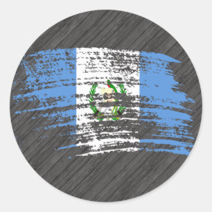Cooler guatemaltekischer Flaggenentwurf Runder Aufkleber