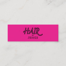Cooler Haarstylist QR Code Rosa Mini-Visitenkarte Mini Visitenkarte