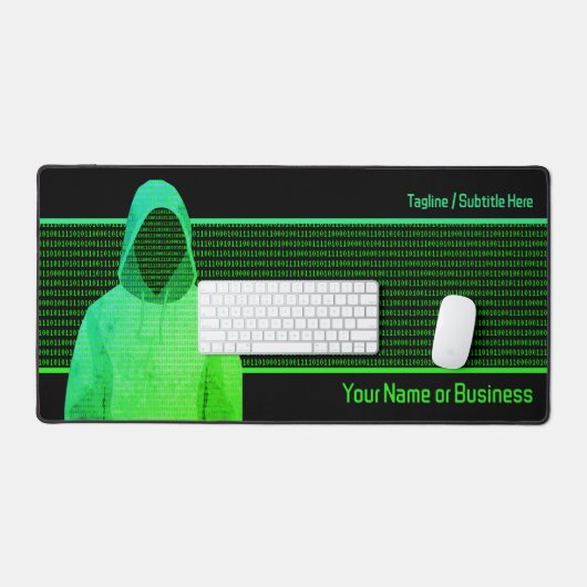 Cooler Hacker in Hoodie - IT-Sicherheit - Eigener Schreibtischunterlage (Tastatur & Maus)