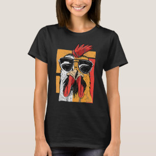 Cooler Hahn mit Sonnenbrille Retro Vintage Chic T-Shirt