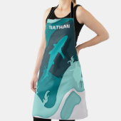 Cooler Hai Abstrakte Kunst Personalisiert Schürze (InSitu)