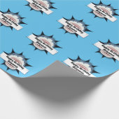 Cooler Hai - Geburtsname Geschenkpapier (Ecke)