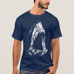 Cooler Hai-Graphic Sketch Graphic Ocean Fish Aquat T-Shirt