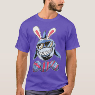 Cooler Hai mit Ostereiern und Haselohren T-Shirt